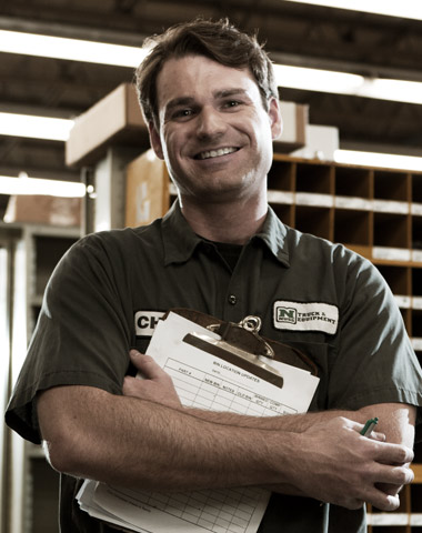 man in automotive uniform