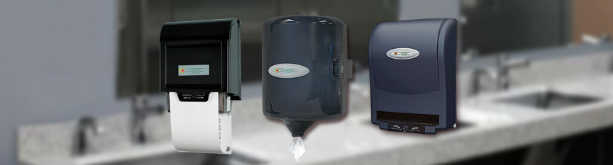 Image of three different type paper dispensers