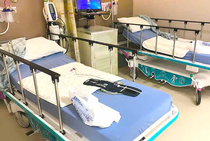 Image of Hospital bed with linen on top