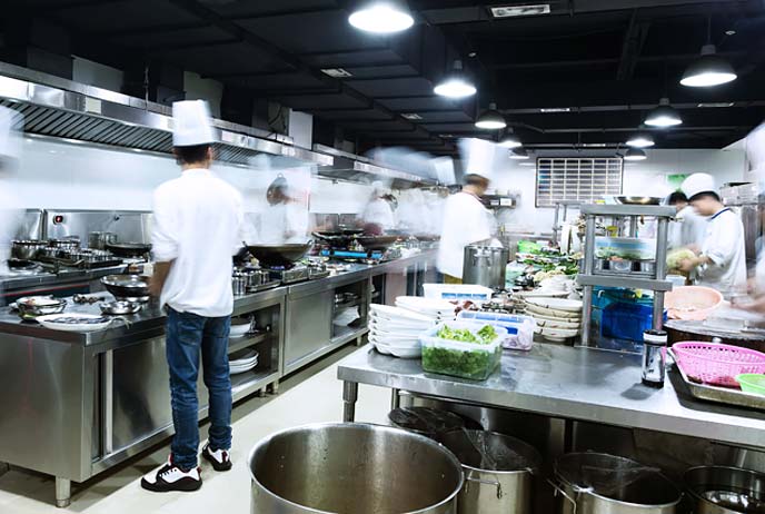 Image of restaurant kitchen staff