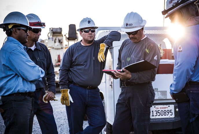 image of iqShirts being worn by worker