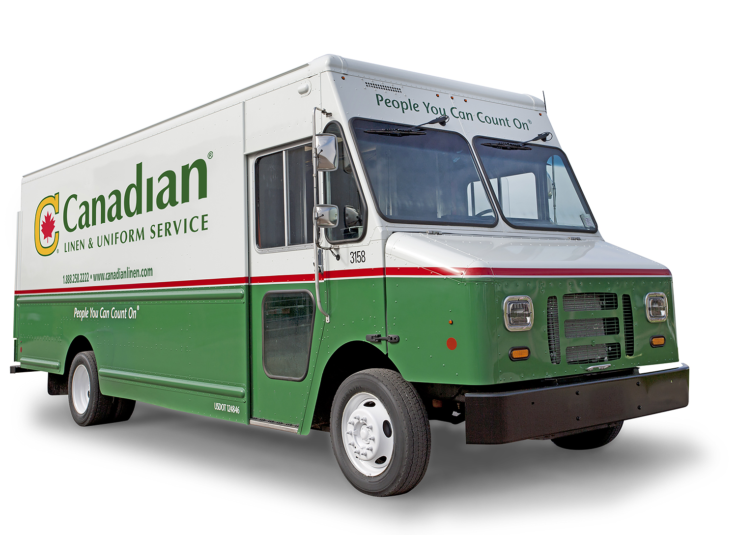 photo of Canadian linen delivery truck