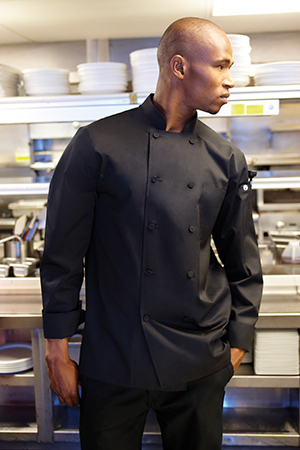 image of chef coat black